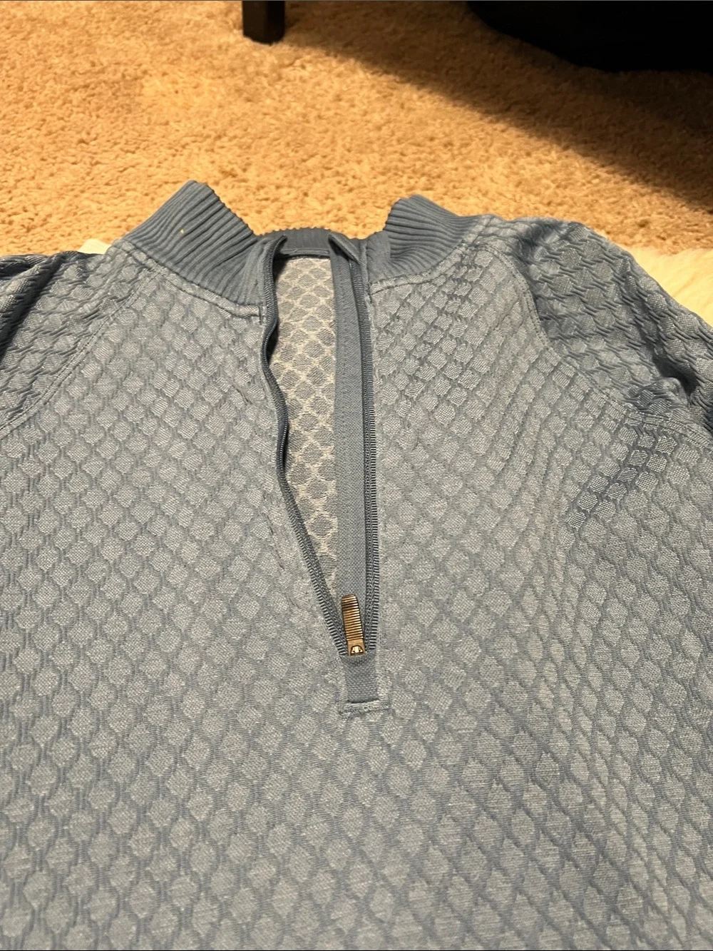 Lululemon Rest Less 1/2 Zip Slate Blue / White +Rest Less Pullover